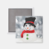 Winter Wonderland Snowman Magnet (Vorderseite/Rückseite)
