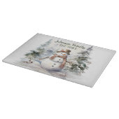 Winter Wonderland Snowman Schneidebrett (Ecke)