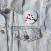 Winter Wonderland Snowman Unser erstes Weihnachtsf Button (Beispiel)