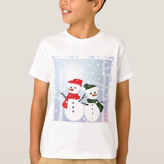 Winter Wonderland Snowman Unser erstes Weihnachtsf T-Shirt (Vorderseite)