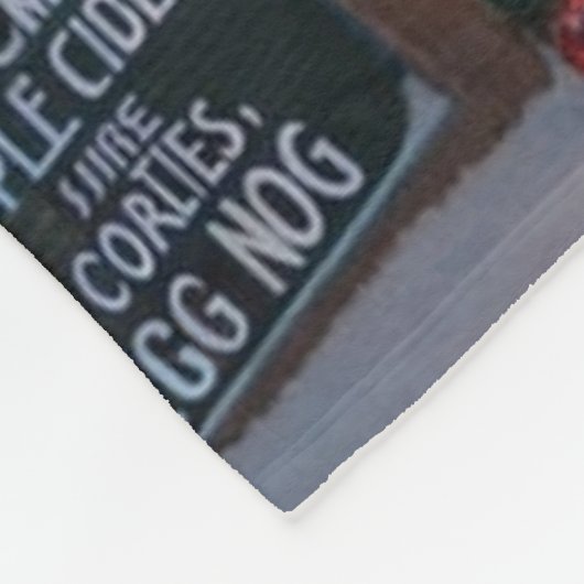 Winter Wonderland Snowman's Hot Chocolate Cart Fleecedecke (Ecke)