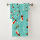 Winter Wonderland Snowmen Badhandtuch Set (Insitu)