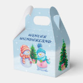 Winter Wonderland Snowmen Gefälligkeitsbox Geschenkschachtel (Rückseite)