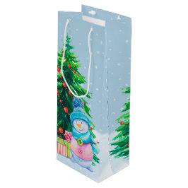 Winter Wonderland Snowmen Weinbeutel Geschenktüte Für Weinflaschen
