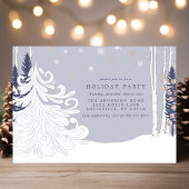 Winter Wonderland Snowwood Forest Holiday Party Einladung