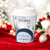 Winter Wonderland Snowy Bear Bird Baby Dusche Pappbecher