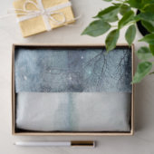 Winter Wonderland Snowy Forest and Pond Decoupage Seidenpapier (Geschenk)