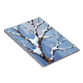 Winter Wonderland Snowy Tree Branches Painted Notizblock (Rechte Seite)