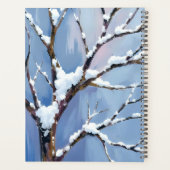 Winter Wonderland Snowy Tree Branches Painted Planer (Rückseite)