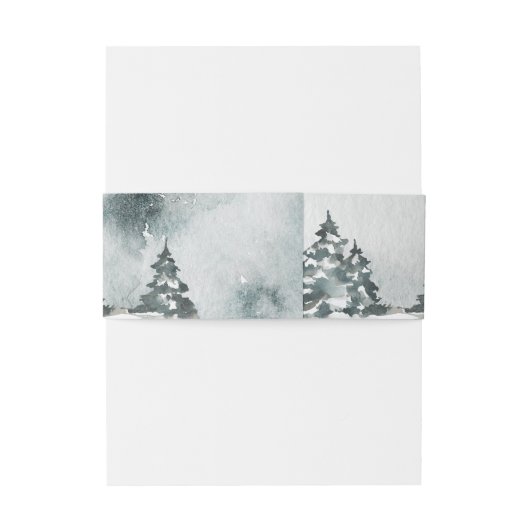 Winter Wonderland | Snowy Trees Einladungsbanderole (Rückseitenbeispiel)