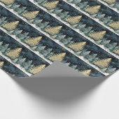 Winter Wonderland Sparkling Weihnachtsbaumen Geschenkpapier (Ecke)