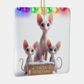Winter Wonderland Sphynx Weihnachtsschmuck (Rechts)