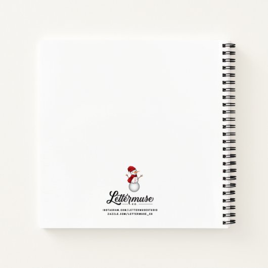 Winter Wonderland Square Notebook 8.5x8.5 Notizblock (Rückseite)