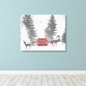 Winter Wonderland Stretched Canvas Print - Red Leinwanddruck (Insitu (Holzboden))