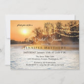 Winter Wonderland String Lights QR Brautparty Einladung (Vorderseite)
