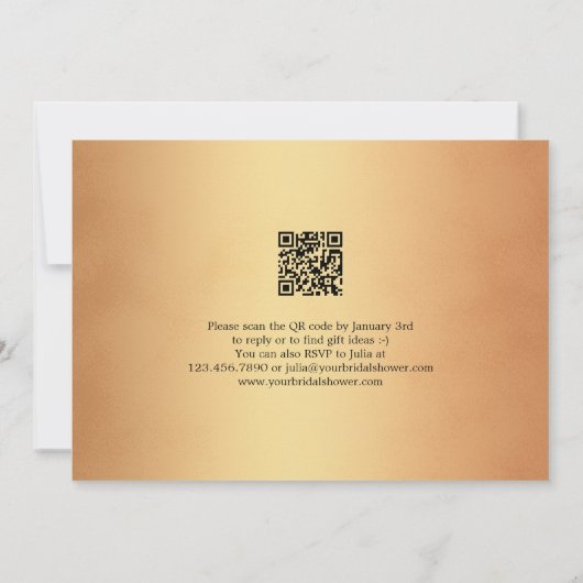 Winter Wonderland String Lights QR Brautparty Einladung (Rückseite)