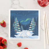 Winter Wonderland Style Weihnachtsfeier Serviette (Beispiel)