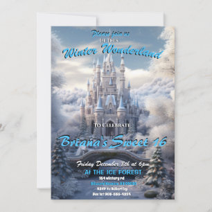 Winter Wonderland Sweet 16 Einladung