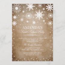 Winter Wonderland Sweet 16 Einladung