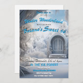 Winter Wonderland Sweet 16 Einladungen (Vorne/Hinten)