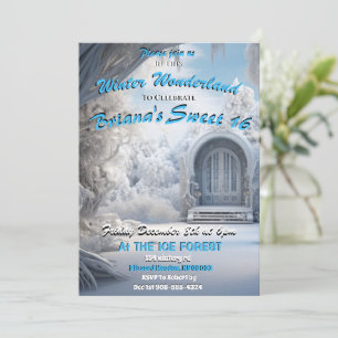 Winter Wonderland Sweet 16 Einladungen