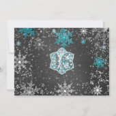 Winter Wonderland Sweet 16 Party Foto Einladungen (Rückseite)