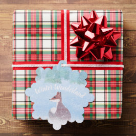 Winter Wonderland Szene mit Fuchs Ornament Karte
