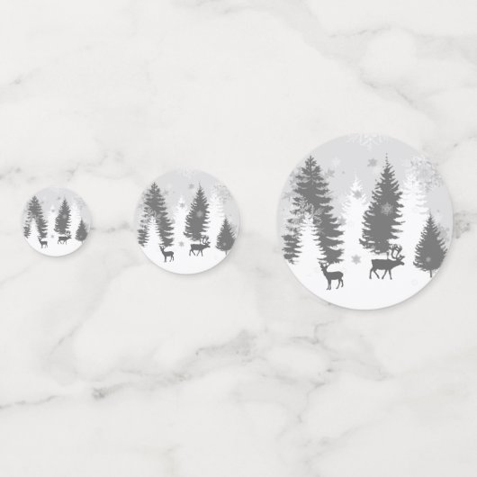 Winter Wonderland Table Confetti - Grün Konfetti (Rückseiten)