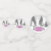 Winter Wonderland Table Confetti - Magenta Konfetti (Vorderseiten)