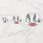Winter Wonderland Table Confetti - Rot Konfetti (Vorderseiten)