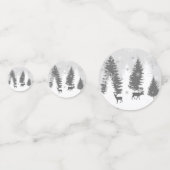 Winter Wonderland Table Confetti - Rot Konfetti (Rückseiten)