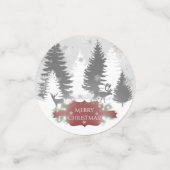 Winter Wonderland Table Confetti - Rot Konfetti (Klein Vorderseite)