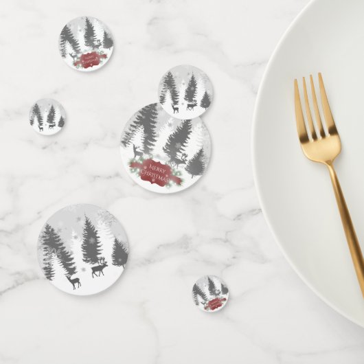 Winter Wonderland Table Confetti - Rot Konfetti (Gruppe)