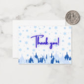 Winter Wonderland Thank You Card Mitteilungskarte (Vorderseite/Rückseite Beispiel)