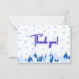 Winter Wonderland Thank You Card Mitteilungskarte