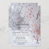 Winter Wonderland Tiara, Quinceañera Einladung (Vorne/Hinten)