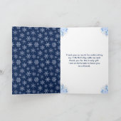 Winter Wonderland Tiere Geburtstagsparty Danke (Innenseite)