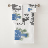 Winter Wonderland Towel Set - Blau (Insitu)
