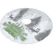 Winter Wonderland Tree Skirt - Grün Polyester Weihnachtsbaumdecke (Schrägansicht)