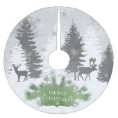 Winter Wonderland Tree Skirt - Grün Polyester Weihnachtsbaumdecke (Vorderseite)