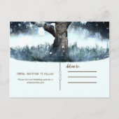 Winter Wonderland Tremlicht & Jars Save the Date Ankündigungspostkarte (Rückseite)