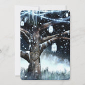 Winter Wonderland Tremlicht & Mason Jars Wedding Einladung (Rückseite)