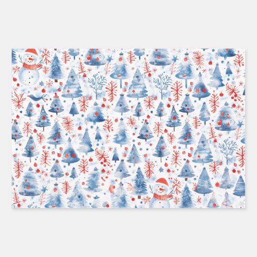 Winter Wonderland Trio Geschenkpapier Set (Vorderseite 3)