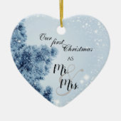 Winter Wonderland | Unsere ersten Weihnachten Mr.  Keramik Ornament (Vorne)