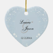 Winter Wonderland | Unsere ersten Weihnachten Mr.  Keramik Ornament (Hinten)