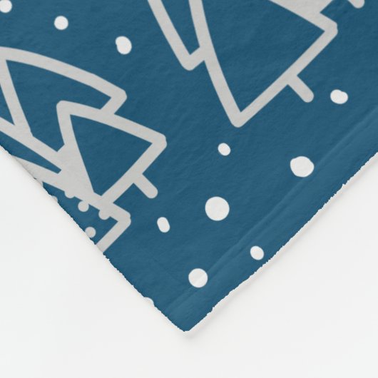 Winter Wonderland Urlaubsmuster mit Monogram Fleecedecke (Ecke)