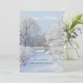 Winter Wonderland Urlaubswünsche Feiertagskarte (Stehend Vorderseite)