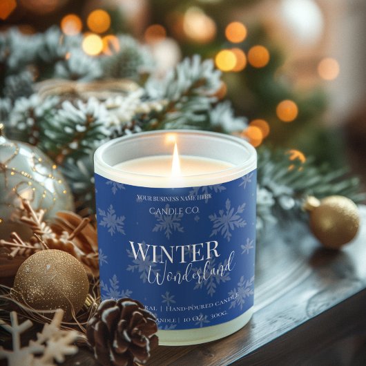 Winter Wonderland Vanilla & Pine | candle labels Quadratischer Aufkleber