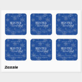 Winter Wonderland Vanilla & Pine | candle labels Quadratischer Aufkleber (Blatt)