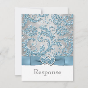 Winter Wonderland Verbundene Herzen RSVP-Karte RSVP Karte